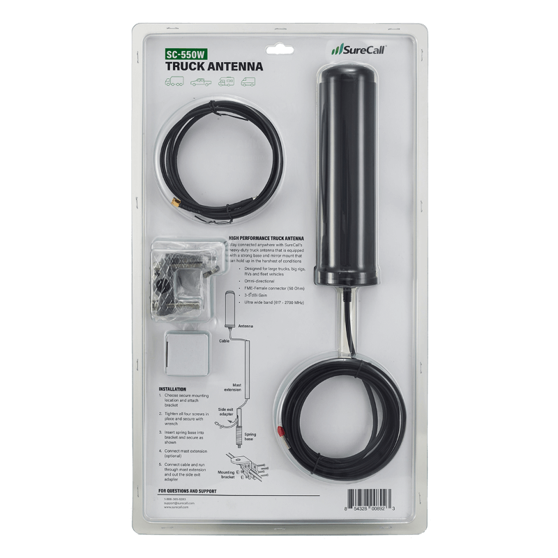 SureCall Heavy Duty Exterior OTR Truck Antenna - SC-550W